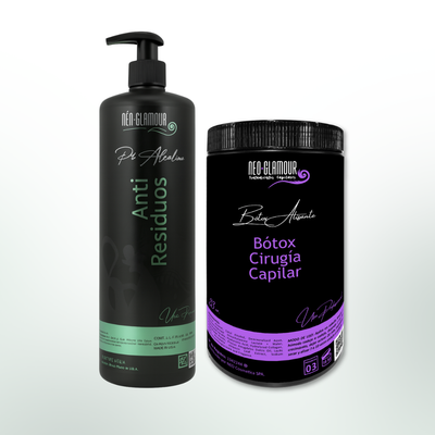 Kit Botox Cirugía Capilar – Limpieza profunda y brillo espejo para cabellos naturales