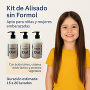 Kit de Alisado Natural IDOIT – Sin Formol | 250 ml x 3 pasos