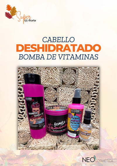 Kit Bomba de Vitaminas Cabello Deshidratado
INCLUYE 4 PRODUCTOS
