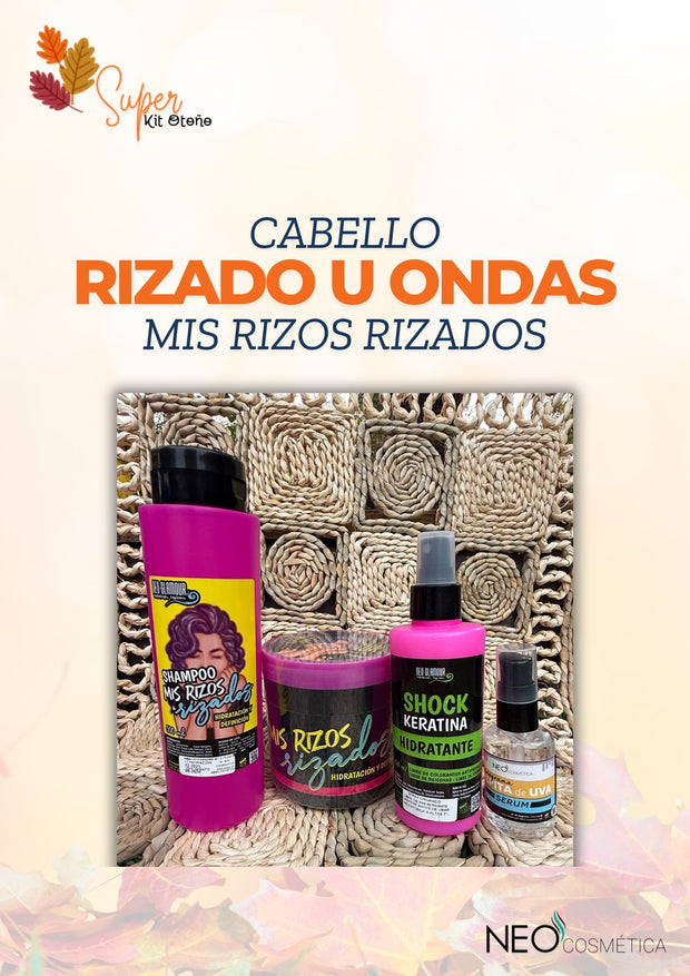 Kit Mis Rizos Rizados Cabello con Ondas y Rizos
INCLUYE 4 PRODUCTOS